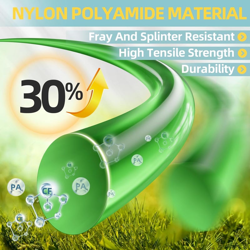 EVENTRONIC Weed Eater String, 065 Trimmer Line of 285-Feet, Trimmer Line for Universal Replacement, Round Weed Wacker String Fits Medium& Heavy Grass&Weeds, String Trimmer Line of Green Premium Nylon - Image 3
